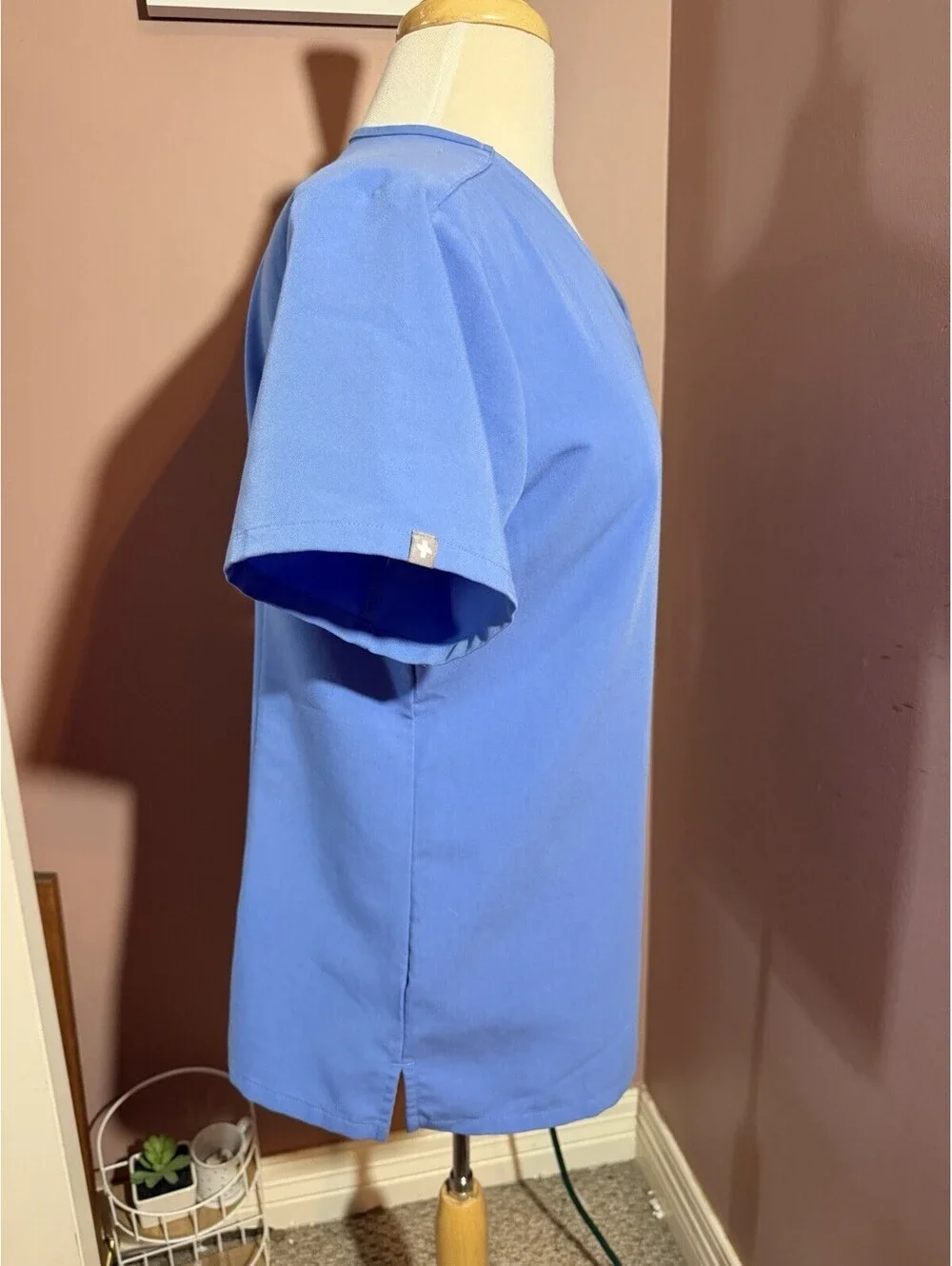 Figs Catarina Scrub Top Womens Size M PO 5315 Blue